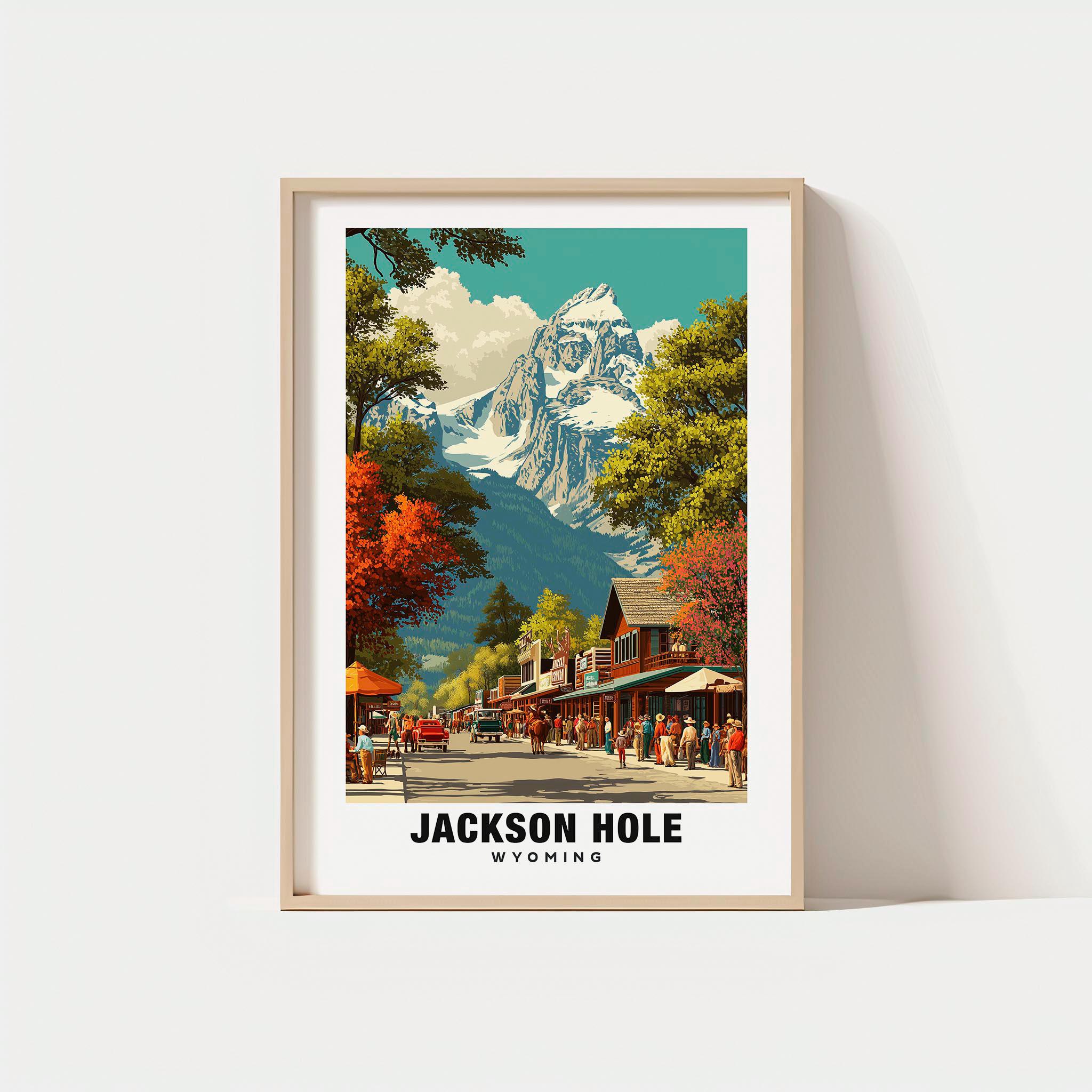 Jackson Hole Print - Wyoming Poster, Jackson Hole Views, Jackson Hole Art, Wyoming Charm, Hole Beauty, Jackson Heritage, Mountain Town