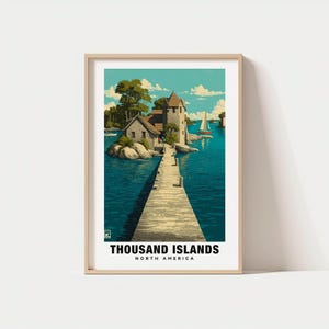 Thousand Islands Print - USA/Canada Poster, Thousand Islands Views, Thousand Islands Archipelago, Thousand Islands Waterways, USA/Canada