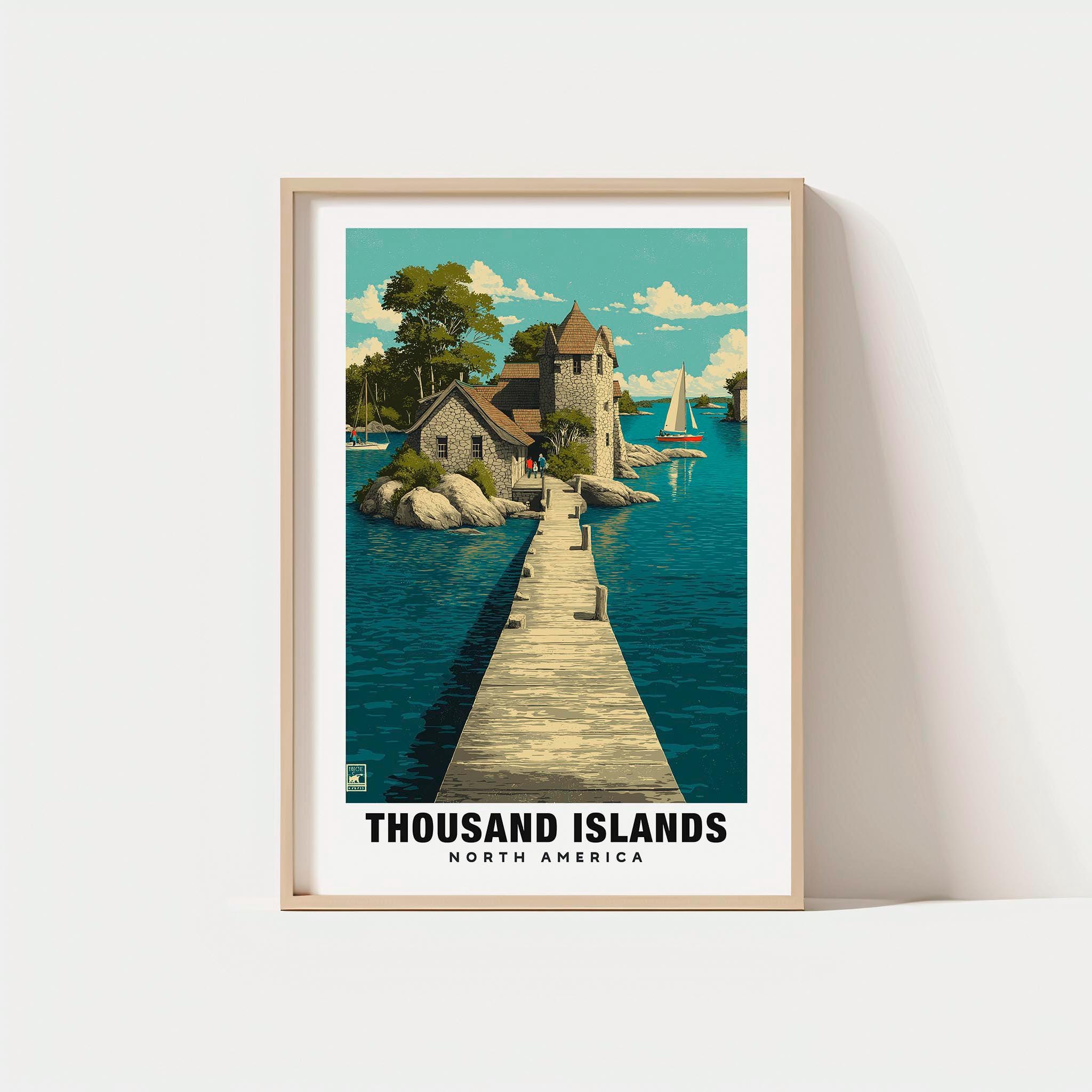 Thousand Islands Print - USA/Canada Poster, Thousand Islands Views, Thousand Islands Archipelago, Thousand Islands Waterways, USA/Canada