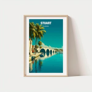 Stuart FL Travel Poster - Treasure Coast Waterfront Art Print