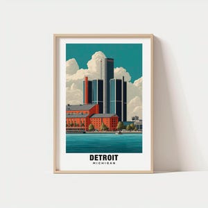 Detroit Print - USA Poster, Detroit Views, Detroit Skyline, Detroit City, USA Charm, Detroit Beauty, Detroit Heritage, Detroit Art
