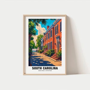 South Carolina Print – USA Poster, Scenic Views, Travel Art, Coastal Charm, Historic Sites, Lowcountry Beauty, Southern Escape, Beaches