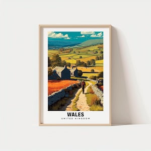 Wales Print - Wales Poster, Wales Views, Wales Coast, Wales Mountains, Wales Charm, Wales Beauty, Wales Heritage, Wales Art, British History