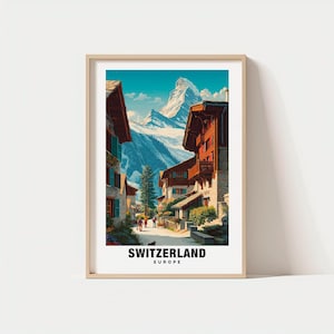 Switzerland Print - Switzerland Poster, Switzerland Views, Switzerland Mountains, Switzerland Lakes, Swiss Charm, Switzerland Beauty, Swiss