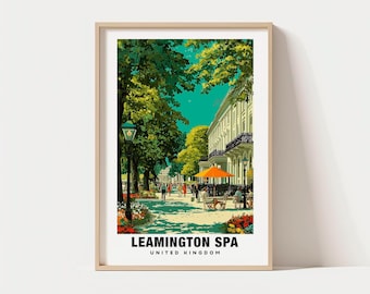 Leamington Spa, United Kingdom Travel Print Wall Art, Leamington Spa - United Kingdom City Print, Leamington Spa, United Kingdom Travel Gift