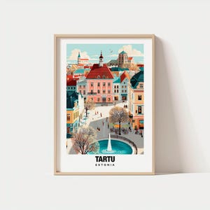 Tartu Print - Estonia Poster, Tartu Views, University Charm, Historic Scene, Scenic Beauty, Local Heritage, Estonia Travel