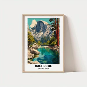 Half Dome Print – California Poster, Yosemite Views, Travel Art, Granite Peak, Scenic Escape, Nature Beauty, Hiking Spot, Mountain Landscape