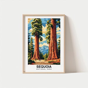 Sequoia National Park Print - USA Poster, Reise Wandkunst, Natur Druck, Kalifornien Poster, Landschaftskunst, Wald Dekor, Reiseplakat