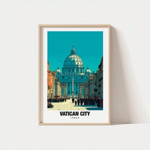 Impression de la Cité du Vatican - affiche de l&#39;Italie, vues du Vatican, monuments du Vatican, Cité du Vatican, charme de l&#39;Italie, beauté du Vatican, patrimoine du Vatican, art du Vatican