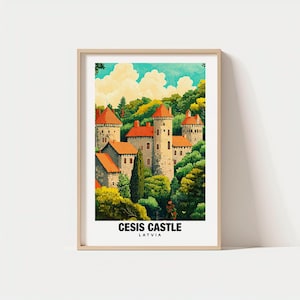 Cesis Castle Poster - Medieval Landmark with Baltic River Views