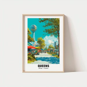 Queens Print – USA Poster, Travel Art, Urban Scene, City Views, Cultural Escape, Scenic Landscape, Borough Charm, New York Poster