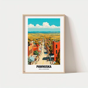 Pawhuska Print - USA Poster, Pawhuska Views, Pawhuska Art, Town Charm, Prairie Scene, Historic Beauty, Local Heritage, Oklahoma Travel