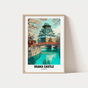 Osaka Castle Travel Print Wall Art, Osaka - Japan City Print, Osaka Castle Travel Gift, Osaka Castle Poster, Digital Download, Travel Gift
