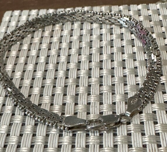 Vintage Nice Herringbone Pattern Sterling Silver … - image 2