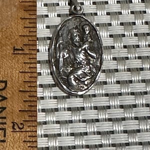Antique Sterling Silver  St. Christopher, Catholic Medal Larger Image Medal by Creed