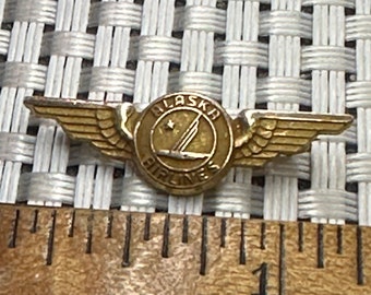 Antique Gold Filled Small Pilots Wings from Alaska Airlines