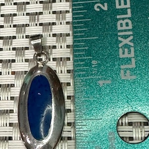 Antique Southwestern Style Blue Turquoise, and Sterling Silver Small Pendant
