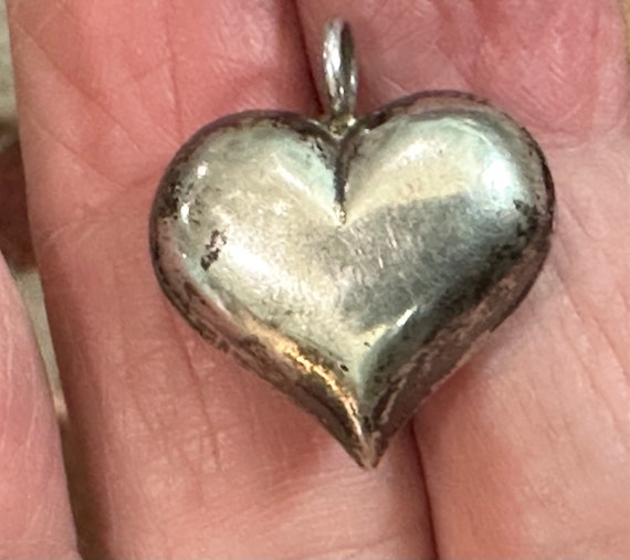 Antique Heart Shaped Sterling Silver Smaller Size… - image 6