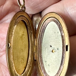 Antique Victorian Age Gold Filled Locket With Original Chain, Frames ...