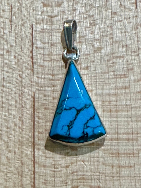Vintage Triangular Shaped Blue  Turquoise, and St… - image 3
