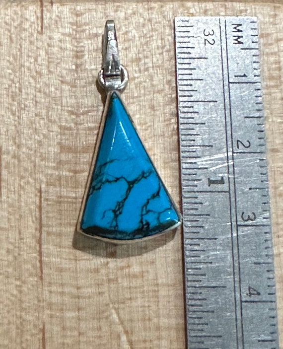 Vintage Triangular Shaped Blue  Turquoise, and St… - image 1