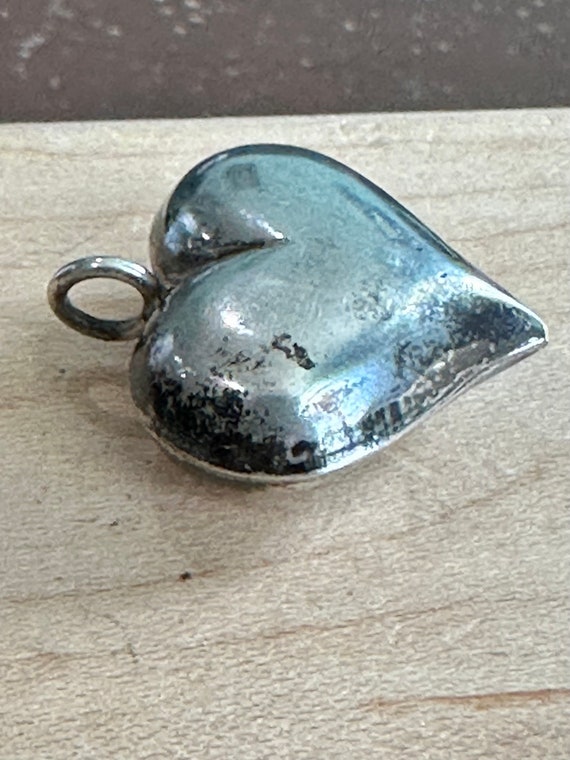 Antique Heart Shaped Sterling Silver Smaller Size… - image 4