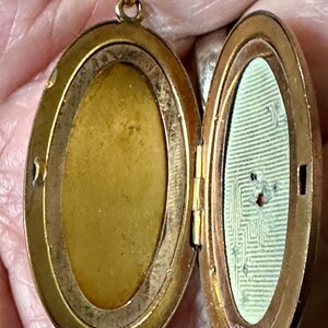 Antique Victorian Age Gold Filled Locket With Original Chain, Frames ...