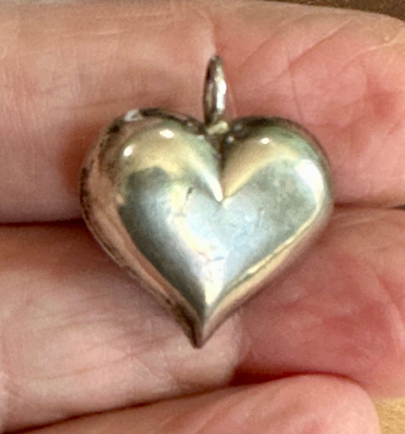 Antique Heart Shaped Sterling Silver Smaller Size… - image 5