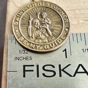Antique Larger Gold Filled St. Christopher Medal