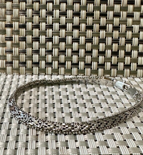 Vintage Nice Herringbone Pattern Sterling Silver … - image 7