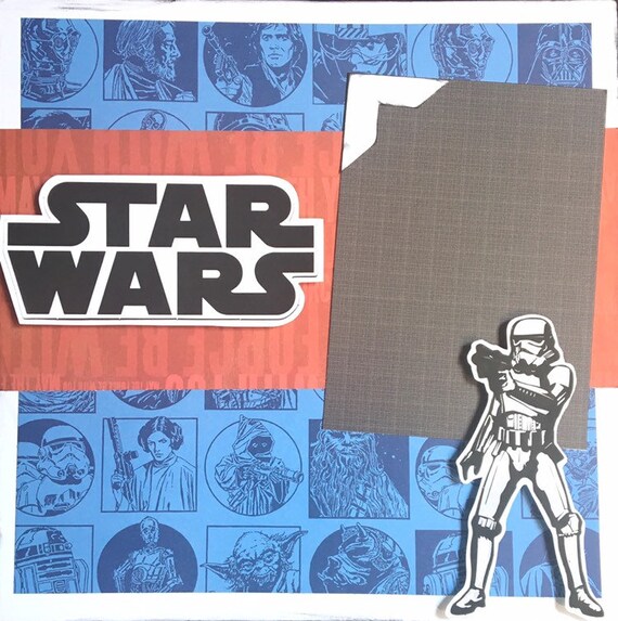 12x12 Star Wars Scrapbook Page Kit 12x12 Premade Star Wars Etsy