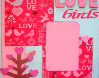 12x12 Valentine Scrapbook Page Kit, 12x12 Premade Valentine Love Scrapbook, 12x12 Premade Scrapbook Pages, 12x12 Scrapbook Page, Love Layout