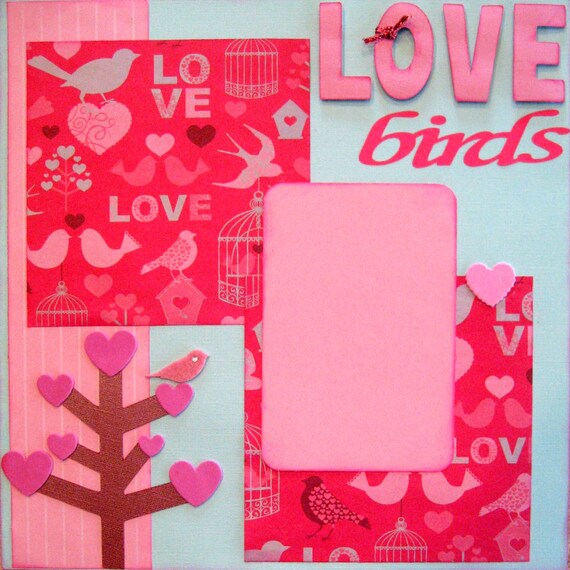 Scrapbook Layout Love Valentine Scrapbooking Page Kit Premade | Etsy