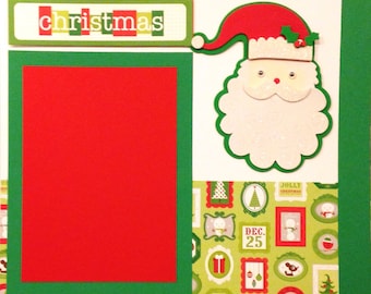 12x12 Christmas Scrapbook Page Kit, 12x12 Premade Christmas Scrapbook, 12x12 Premade Scrapbook Pages, 12x12 Scrapbook Page, Christmas Layout