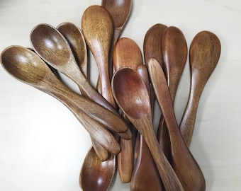 Zwarte walnotenbouillonlepel, op bestelling gemaakt stijlvolle lepel, essentieel keukengerei, lepel voor soepen, rijst, 19,5 cm tafellepel teriyaki-lepel