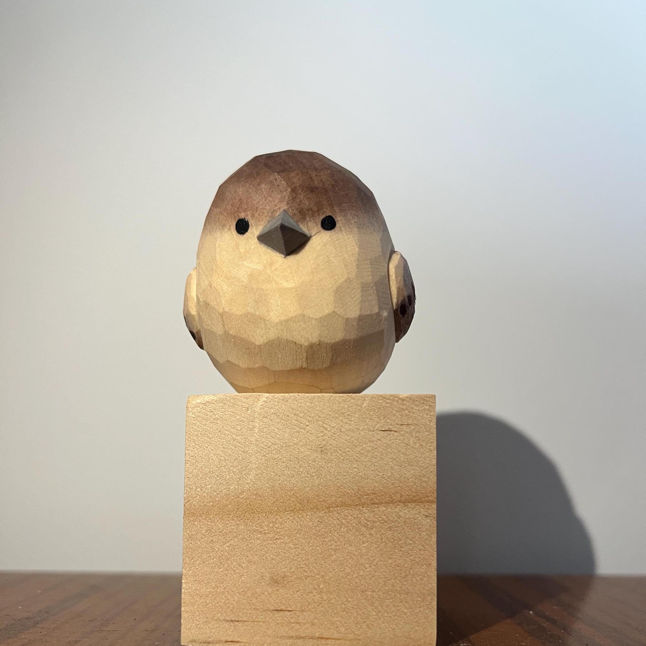 木製の鳥の彫刻 - Etsy 日本