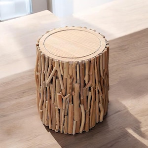 Cestino per la spazzatura in legno nordico fatto a mano, grande cestino per la spazzatura Wabi-sabi, cestino per la carta straccia rustico, cestino per la spazzatura per casa e ufficio