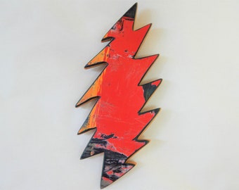 Thirteen Point Bolt shape magnet made from a Recycled Skateboard