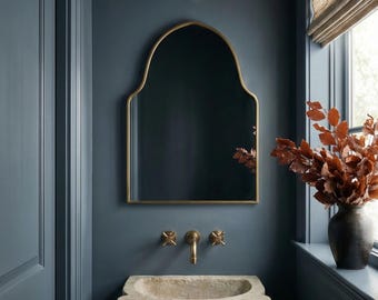 Arched Mirror - Wall Brass Arch Gold Mirror
