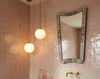 Handmade Bone Inlay Butterfly Mirror: Irregular Wall Decor