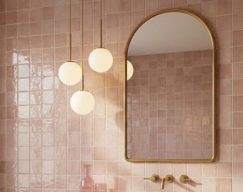 Arched Mirror - Brass Wall Bathroom Mirror