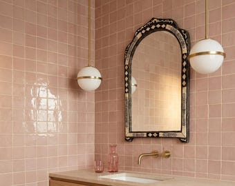 Arched Mirror - Handmade Bone Wall Mirror Decor