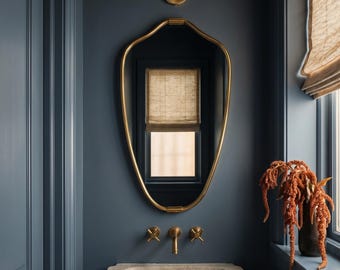 Shield Brass Mirror – Handmade Italien Style Wall Decor Vanity Mirrors