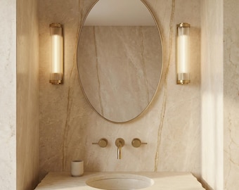 Oval Mirror - Unlacquered Brass Wall Mirror