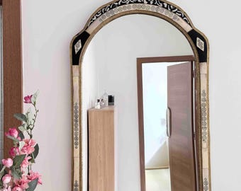 Arch Mirror - Handmade Bone & Brass Mirror Decor