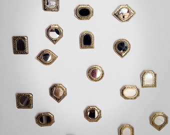 Pequeños espejos decorativos - Espejo de pared de latón