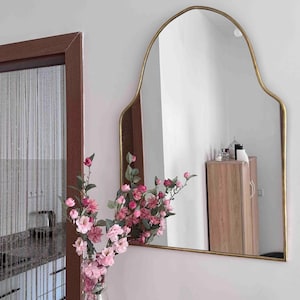 Arched Mirror - Wall Brass Arch Gold Mirror