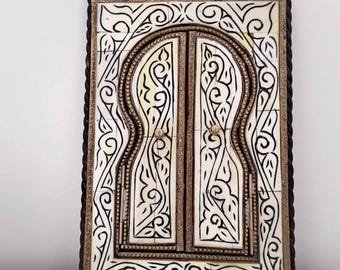 Decorative Mirror - White Frame Bone Inlay Mirror Decor