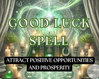Powerful Good Luck Spell: Open Doors to Opportunities, Attract Abundance and Positive Energy, Personalized Ritual for Success, Bring Luck