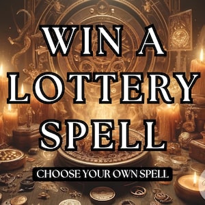 Powerful Win a Lottery Spell: Attract Luck and Abundance, Lottery Luck Spell, Jackpot Success Spell, Align with Winning Energy, Personalized